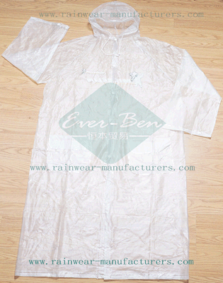 Promotional PVC clear rain mac-transparent rain mac-lightweight raincoat